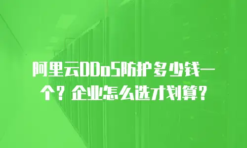阿里云DDoS防护多少钱一个？企业怎么选才划算？