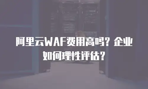 阿里云WAF费用高吗？企业如何理性评估？