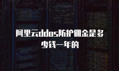 阿里云ddos防护佣金是多少钱一年的