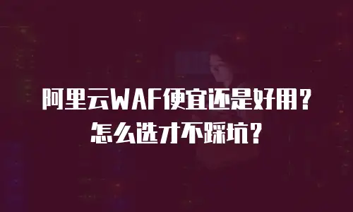 阿里云WAF便宜还是好用？怎么选才不踩坑？