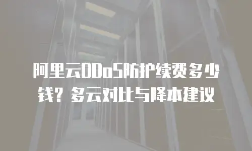 阿里云DDoS防护续费多少钱？多云对比与降本建议