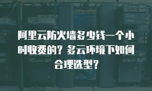 阿里云防火墙多少钱一个小时收费的？多云环境下如何合理选型？