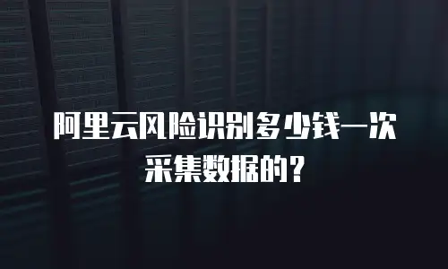 阿里云风险识别多少钱一次采集数据的？