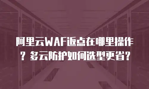 阿里云WAF返点在哪里操作？多云防护如何选型更省？
