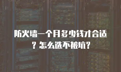 防火墙一个月多少钱才合适？怎么选不被坑？