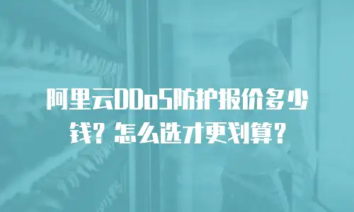 阿里云DDoS防护报价多少钱？怎么选才更划算？