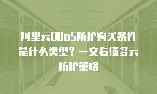 阿里云DDoS防护购买条件是什么类型？一文看懂多云防护策略