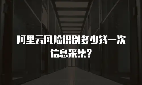 阿里云风险识别多少钱一次信息采集？