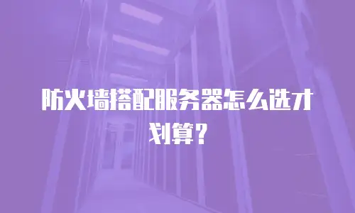 防火墙搭配服务器怎么选才划算？