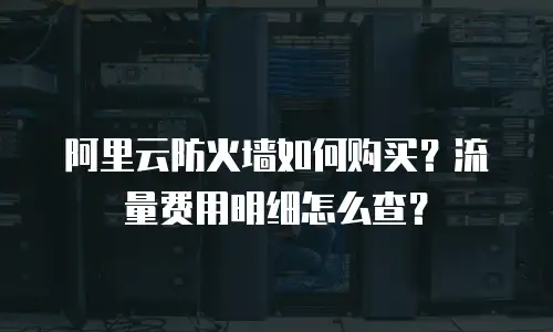 阿里云防火墙如何购买？流量费用明细怎么查？