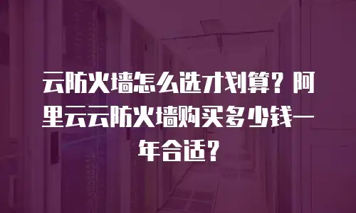 云防火墙怎么选才划算？阿里云云防火墙购买多少钱一年合适？