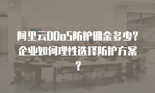 阿里云DDoS防护佣金多少？企业如何理性选择防护方案？