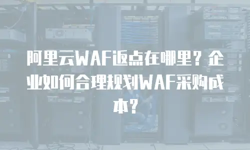 阿里云WAF返点在哪里？企业如何合理规划WAF采购成本？