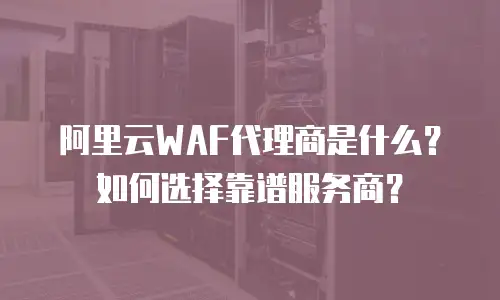 阿里云WAF代理商是什么？如何选择靠谱服务商？