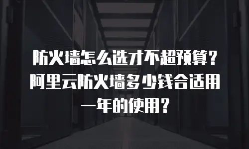 防火墙怎么选才不超预算？阿里云防火墙多少钱合适用一年的使用？