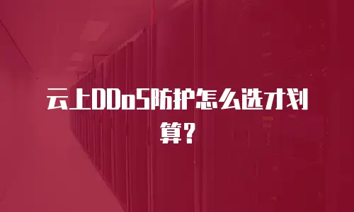 云上DDoS防护怎么选才划算？