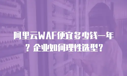 阿里云WAF便宜多少钱一年？企业如何理性选型？