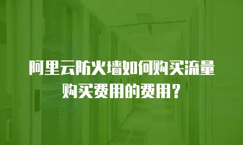 阿里云防火墙如何购买流量购买费用的费用？