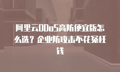 阿里云DDoS高防便宜版怎么选？企业防攻击不花冤枉钱