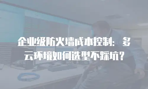 企业级防火墙成本控制：多云环境如何选型不踩坑？