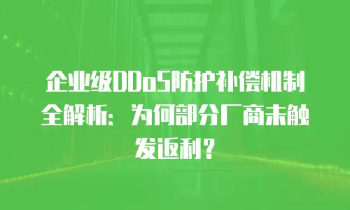 企业级DDoS防护补偿机制全解析：为何部分厂商未触发返利？