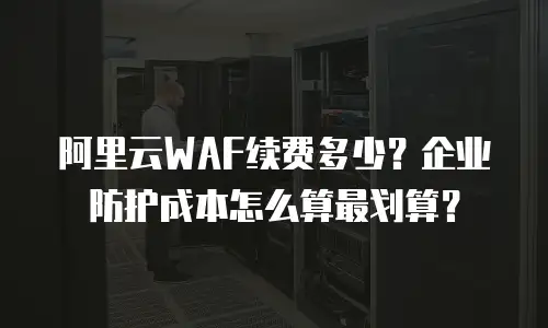 阿里云WAF续费多少？企业防护成本怎么算最划算？