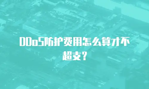 DDoS防护费用怎么算才不超支？