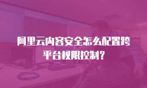 阿里云内容安全怎么配置跨平台权限控制？