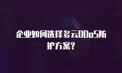 企业如何选择多云DDoS防护方案？