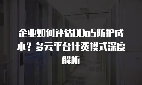 企业如何评估DDoS防护成本？多云平台计费模式深度解析