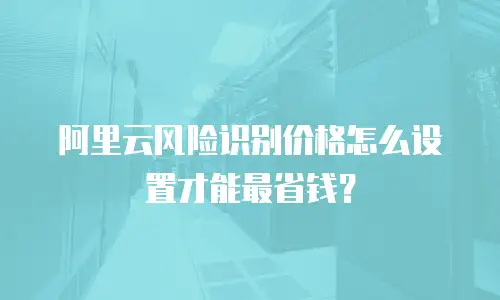 阿里云风险识别价格怎么设置才能最省钱？