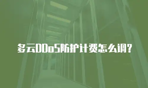 多云DDoS防护计费怎么调？