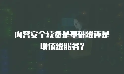 内容安全续费是基础级还是增值级服务？