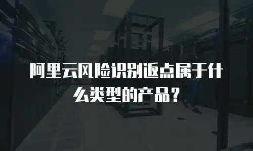 阿里云风险识别返点属于什么类型的产品？