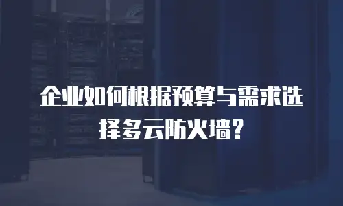 企业如何根据预算与需求选择多云防火墙？