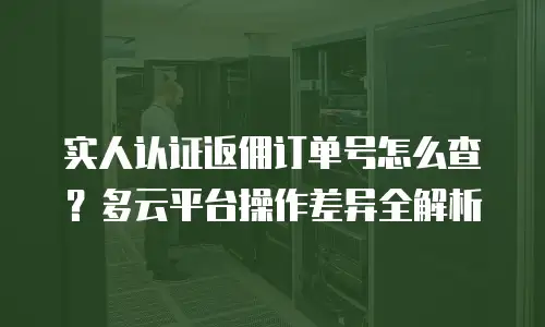 实人认证返佣订单号怎么查？多云平台操作差异全解析