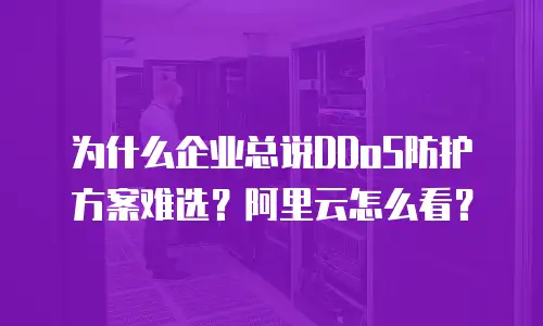 为什么企业总说DDoS防护方案难选？阿里云怎么看？