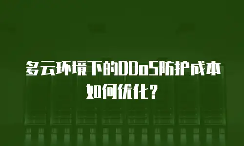 多云环境下的DDoS防护成本如何优化？