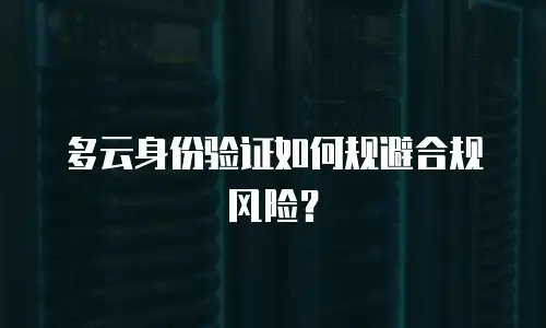 多云身份验证如何规避合规风险？