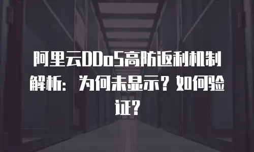 阿里云DDoS高防返利机制解析：为何未显示？如何验证？