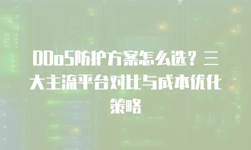 DDoS防护方案怎么选？三大主流平台对比与成本优化策略