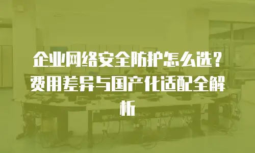 企业网络安全防护怎么选？费用差异与国产化适配全解析