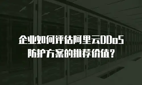 企业如何评估阿里云DDoS防护方案的推荐价值？