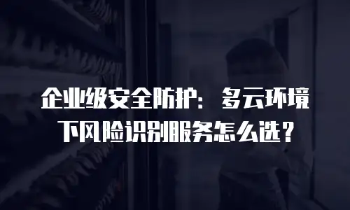 企业级安全防护：多云环境下风险识别服务怎么选？