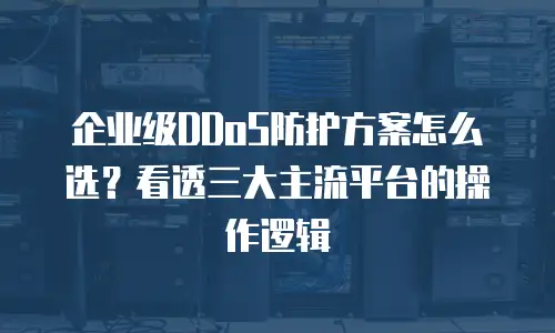 企业级DDoS防护方案怎么选？看透三大主流平台的操作逻辑