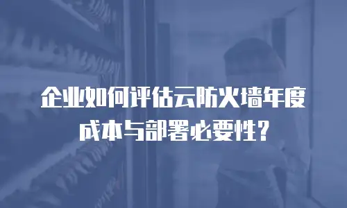 企业如何评估云防火墙年度成本与部署必要性？