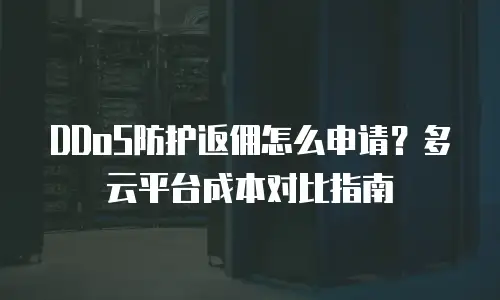 DDoS防护返佣怎么申请？多云平台成本对比指南