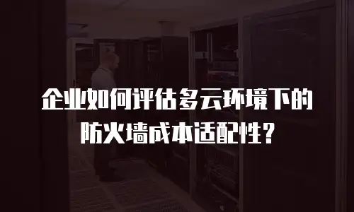 企业如何评估多云环境下的防火墙成本适配性？