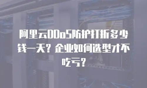 阿里云DDoS防护打折多少钱一天？企业如何选型才不吃亏？