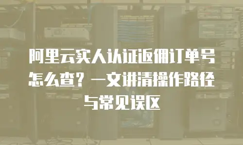 阿里云实人认证返佣订单号怎么查？一文讲清操作路径与常见误区